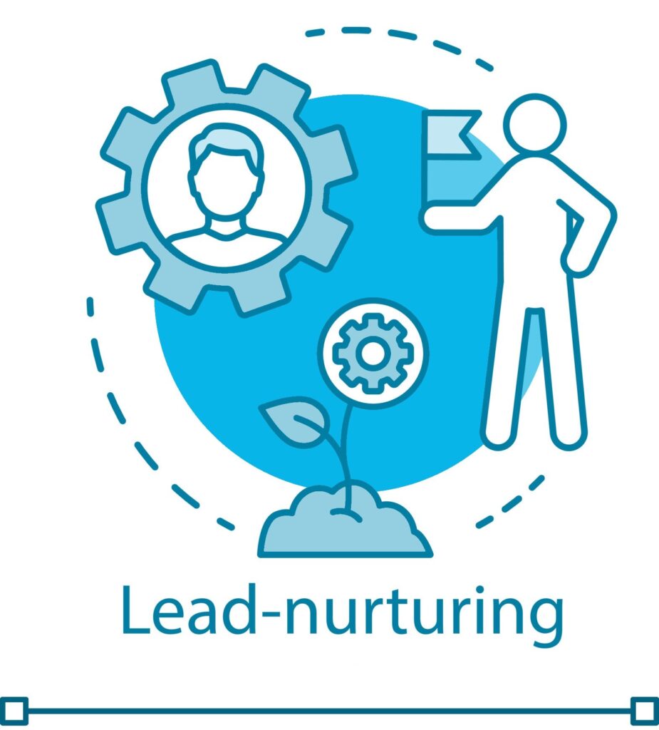 lead nurturing workflows blue concept icon marketing automation idea thin line illustration b2b b2c email campaign marketing livecycle content isolated outline drawing editable stroke vector 1